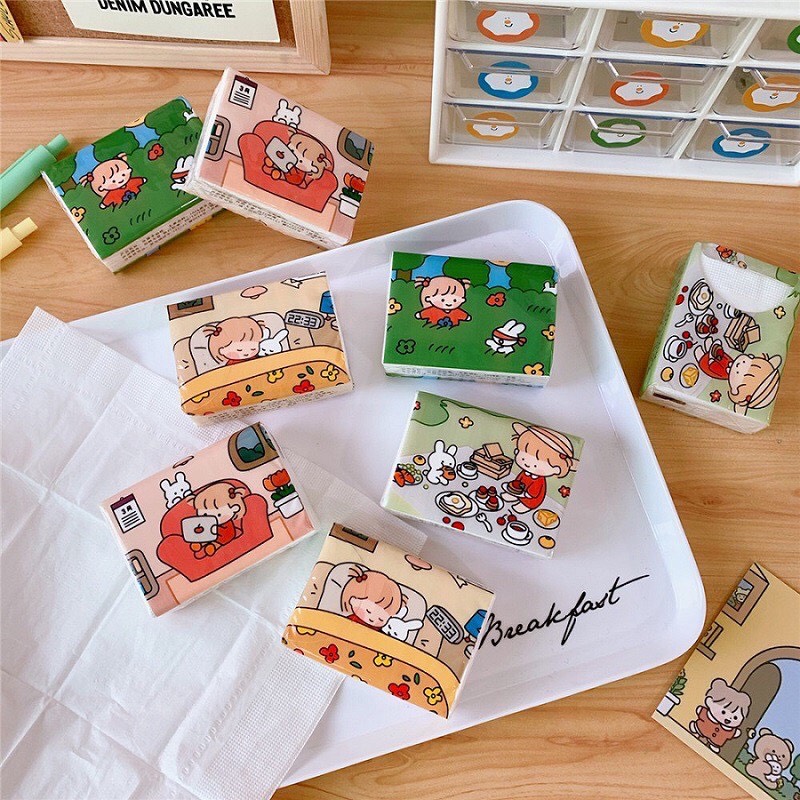 Khăn giấy bỏ túi hoạt hình dễ thương