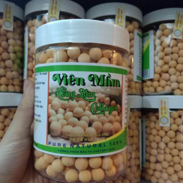 [HCM]500gr viên mầm hồng sâm collagen