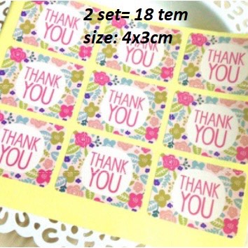 TEM01-(10 to/90 tem) Tem giấy chữ 'Thank you' 4x3cm(10 to/90 tem)
