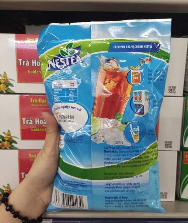 Trà chanh Nestea 800g, bột pha trà chanh tiện lợi