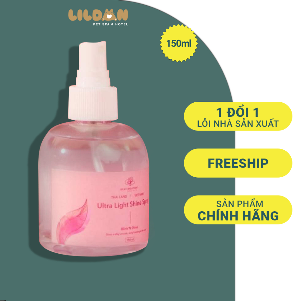 [Chính hãng] SILK CREATION (150ml) Dầu Thơm Ultra Light Shine Spray Cao Cấp Dành Cho Thú Cưng