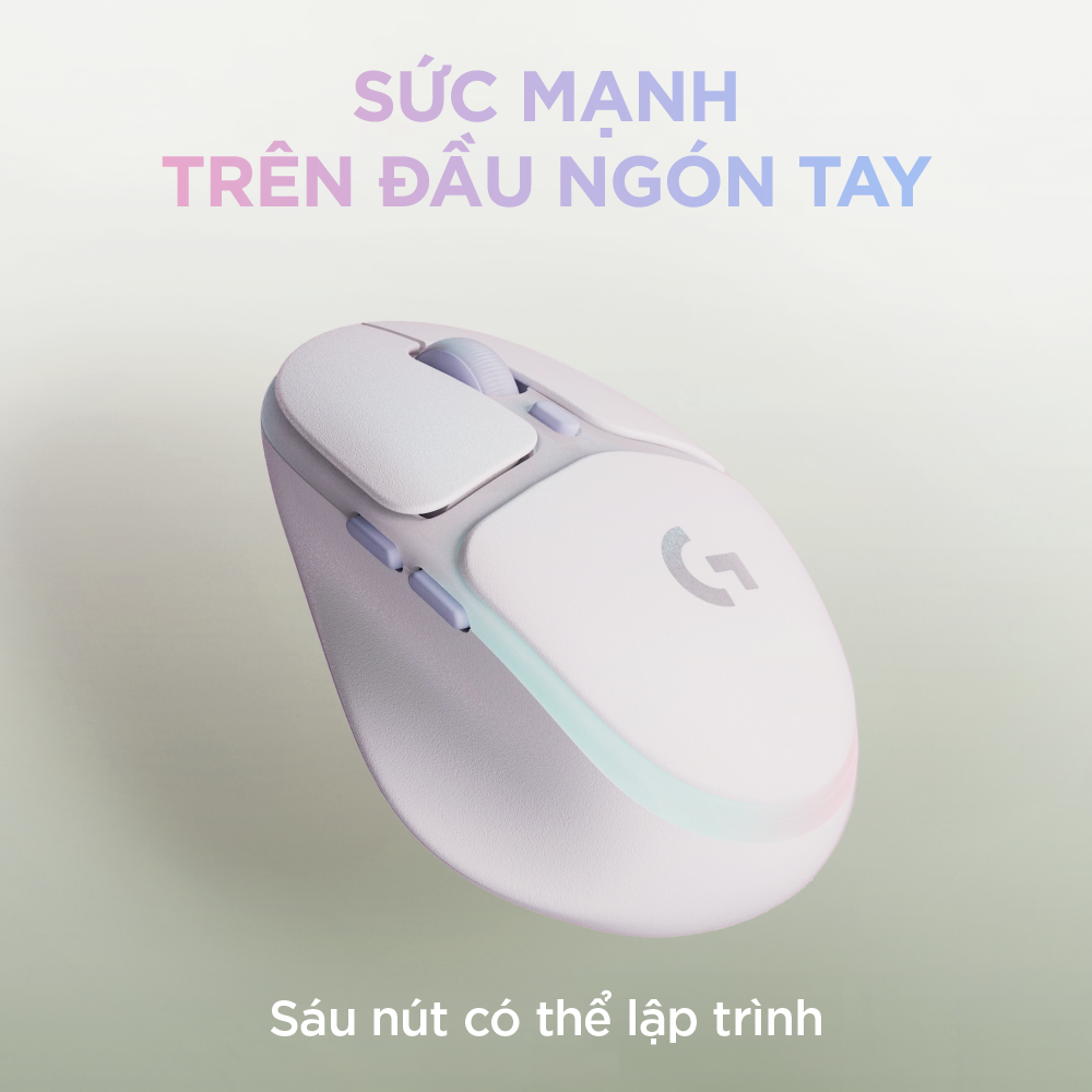Chuột gaming không dây Logitech G705 Bluetooth & LIGHTSPEED, RGB , gọn nhẹ 85g, 6 nút lập trình - Hàng chính hãng