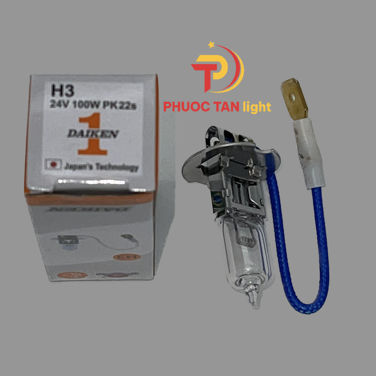 Bóng Đèn Pha H3 12V/24V 100W Siêu Sáng DAIKEN