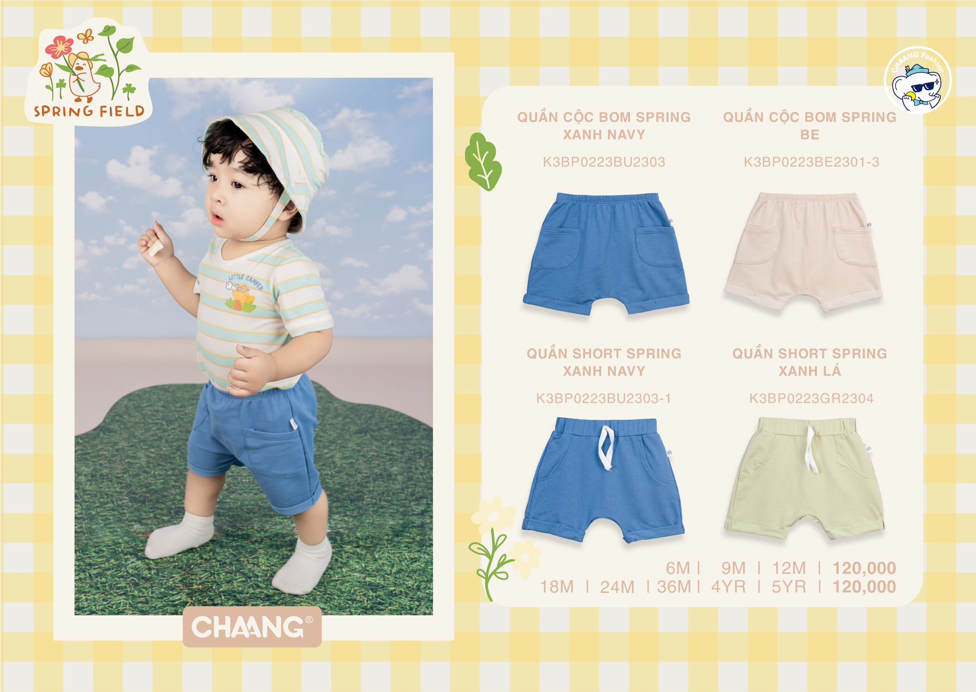 [CHAANG] Quần short bé trai Spring Chaang