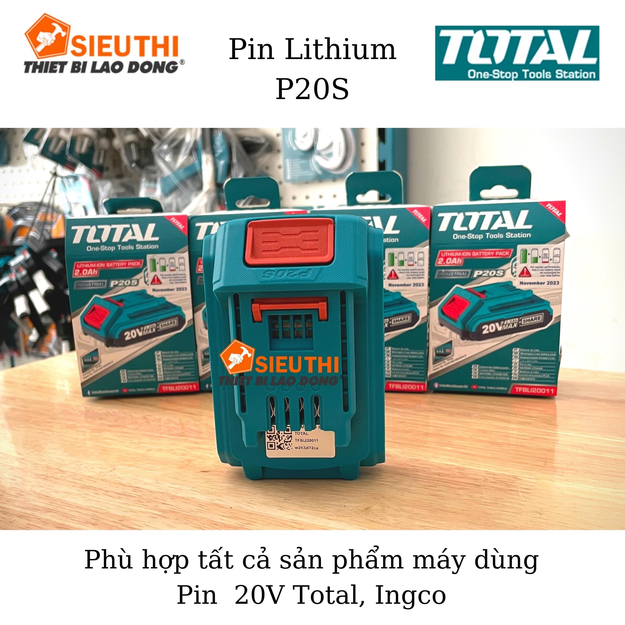 TOTAL Pin Lithium 20V (F20S )TFBLI20011 <HÀNG CHÍNH HÃNG>
