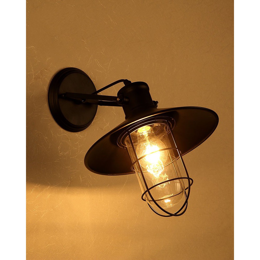 Đèn tường vintage cổ điển chống bão kèm bóng led edison như hình