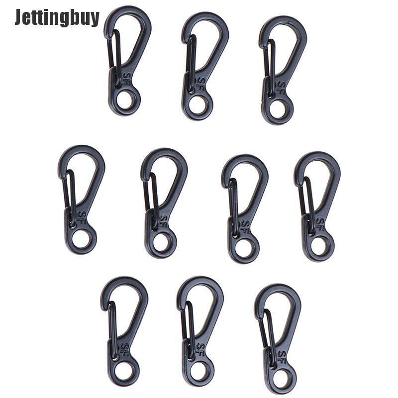 Jettingbuy 10 Chiếc Móc Leo Núi Mini Móc Khóa Lò Xo Móc Khóa Dụng Cụ Cắm Trại