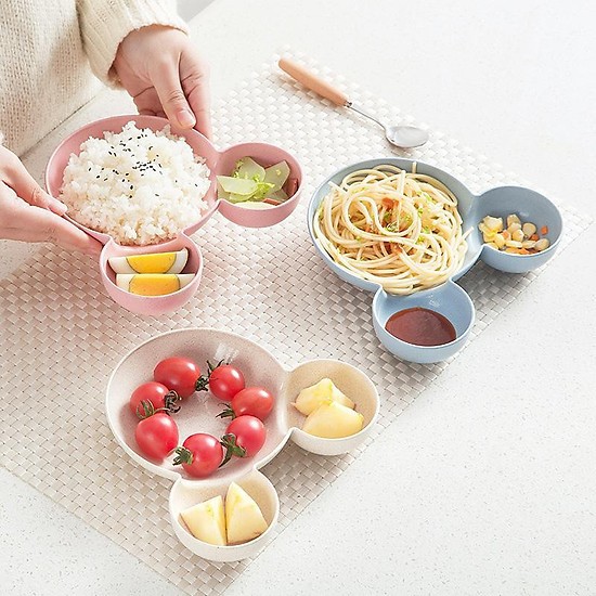 Khay ăn dặm lúa mạch cho bé - hình Mickey ( không kèm thìa dĩa )