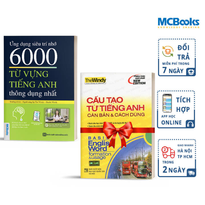 Bookstore 184 Ứng Dụng Siêu Trí Nhớ 6000 Từ Vựng Tiếng Anh Thông Dụng Nhất Cho Người Học Tiếng Anh Cơ Bản – Tặng Cấu Tạo Từ Tiếng Anh Căn Bản Và Cách Dùng