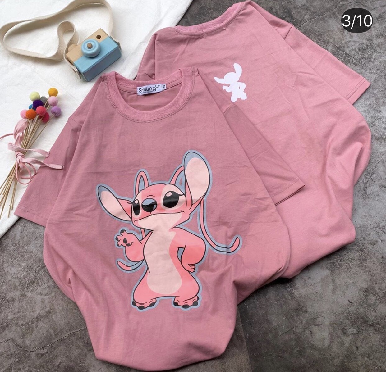 [HCM]Áo Thun STITCH HỒNG BABY in 3D From Rộng Nam Nữ hàn Quốc Hót Hòn Họt Siêu Đẹp-BIG SHOP