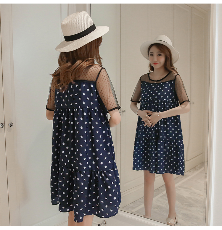 Đầm bầu suông họa tiết db01