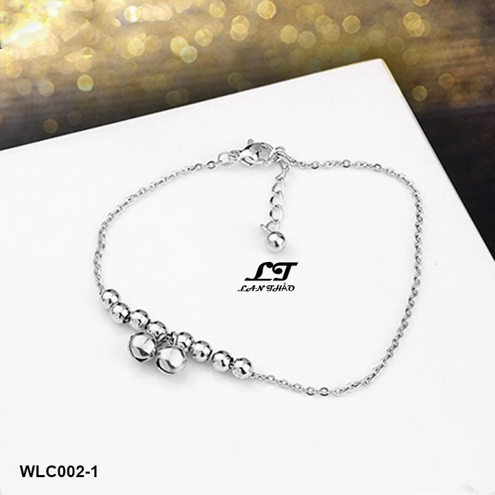 Lắc chân nữ 2 quả chuông leng keng WLC002T (trắng)