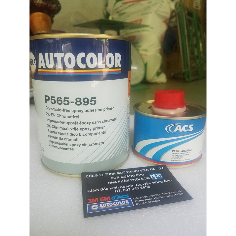 P565-895 Sơn lót 2K chính hãng Nexa Autocolor cao cấp lon 1L và đóng rắn 0.25l