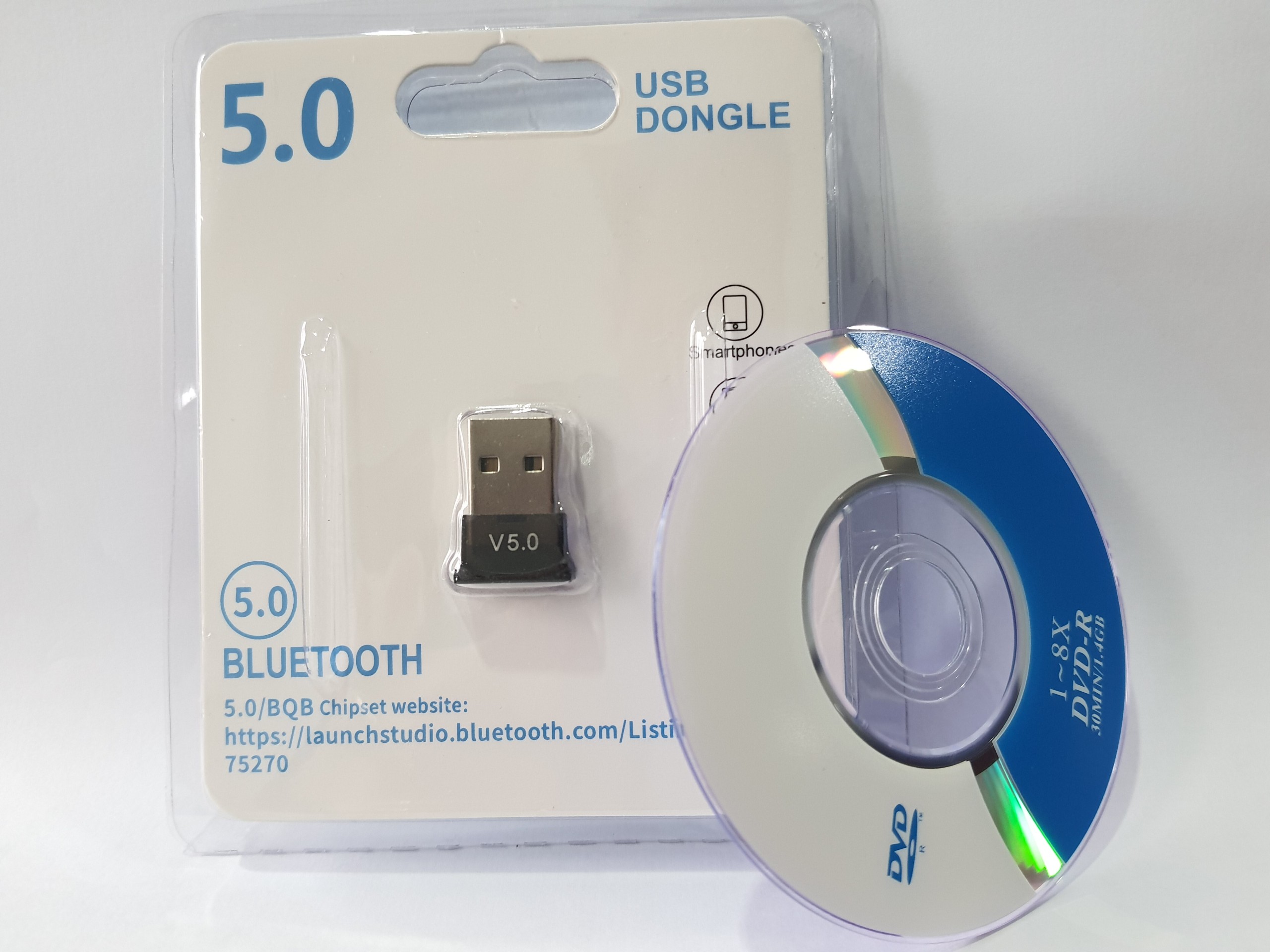 USB Bluetooth 5.0 CSR cho máy tính laptop tạo kết nối không dây LOẠI TỐT bắt sóng cực khỏe 10-20 mét tặng đĩa cài