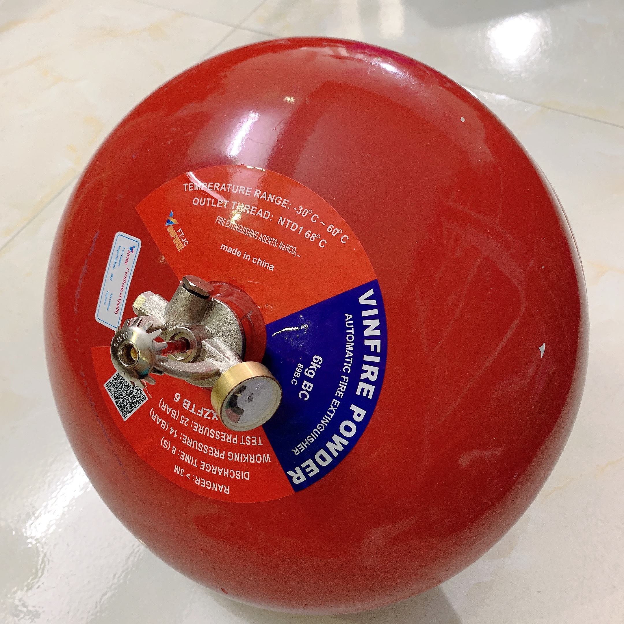 Bình Cầu Chữa Cháy Tự Động 6 Kg