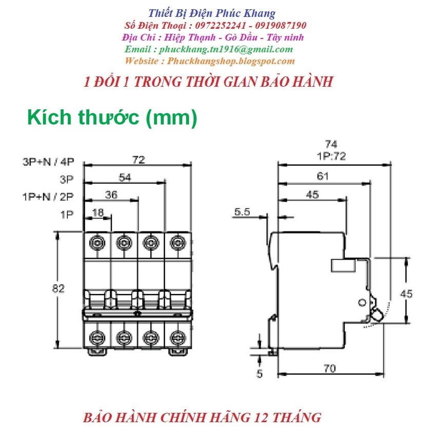 Cb tép aptomat cầu dao tự động 3p 32a ls - bkn 3p 32a