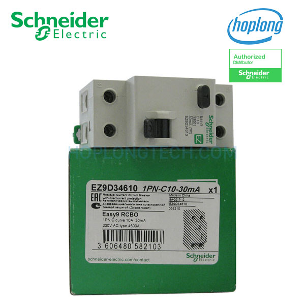 Cầu dao tích hợp chống dòng rò Schneider EZ9D34610 EZ9D34616 EZ9D34620 EZ9D34625 EZ9D34632 EZ9D34640