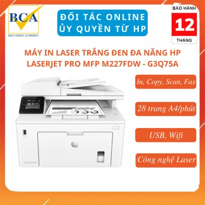 Máy in Laser trắng đen đa năng HP LaserJet Pro MFP M227sdn (In, Copy, Scan, In 2 mặt tự động) - G3Q74A