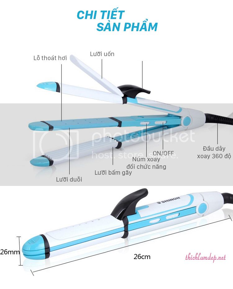 [HCM]Máy bấm phồng duỗi uốn tóc 3 trong 1 [GIAO MÀU NGẪU NHIÊN]