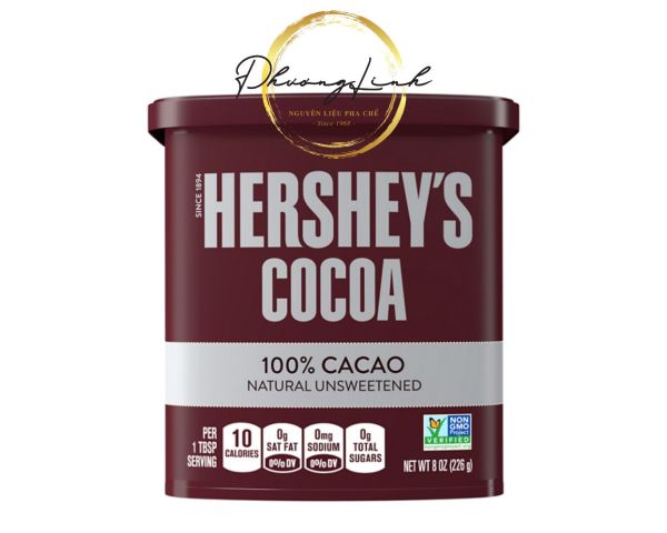Bột cacao hershey.s nguyên chất 100% hộp 226g hàng nhập từ mỹ 100% chất lượng đảm bảo an toàn đến sức khỏe người sử dụng cam kết hàng đúng mô tả