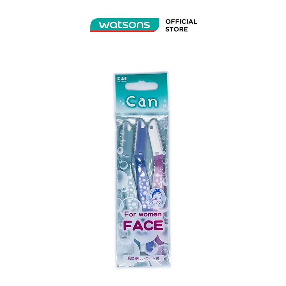 Dao cạo lông mặt kai can for women face 3 cây