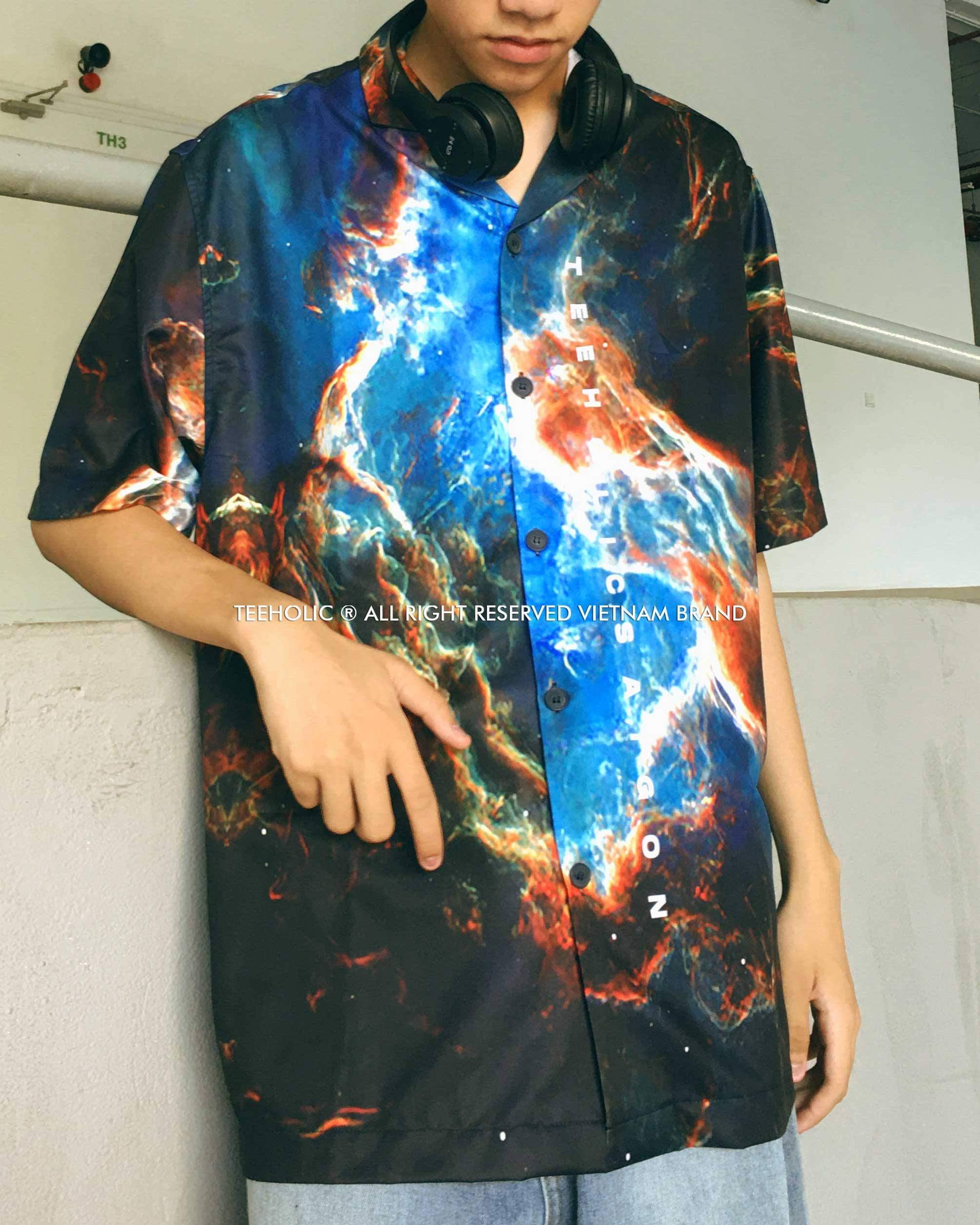 TEEHOLIC Áo Sơ Mi In Hình Dải Ngân Hà