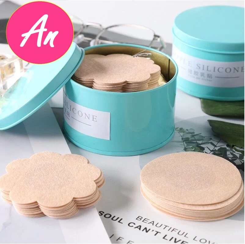 10 Miếng Dán Ngực Giấy Lụa, Dán ti Hộp 60 miếng siêu dính