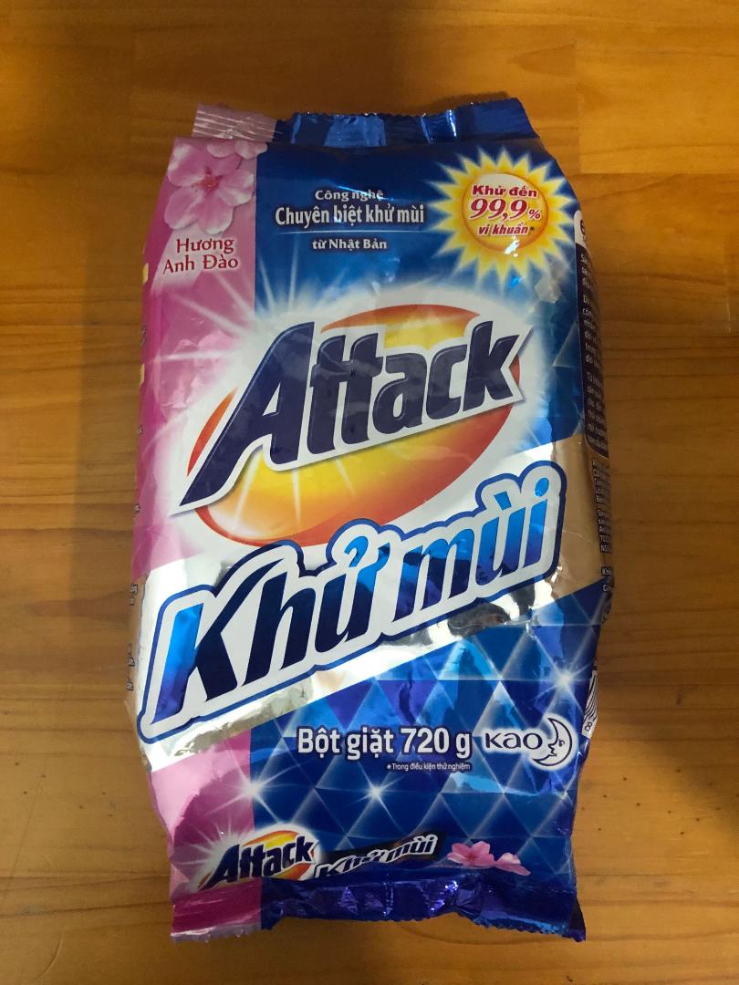 Bột giặt Attack hương anh đào 720 gr