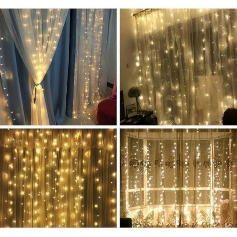 Bộ Đèn Led Thác Nước, Hiệu Ứng Thác Nước [ Dài 3m - Thả 10 Sợi 2m ]