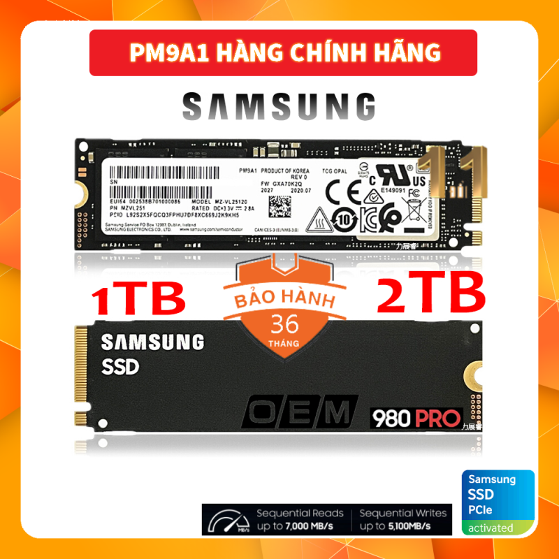 ✔️CHÍNH HÃNG✔️ Ổ Cứng SSD SAMSUNG PM9A1 1TB | 2TB -  M2 2280 NVMe PCIe Gen 4.0  -  OEM 980 PRO