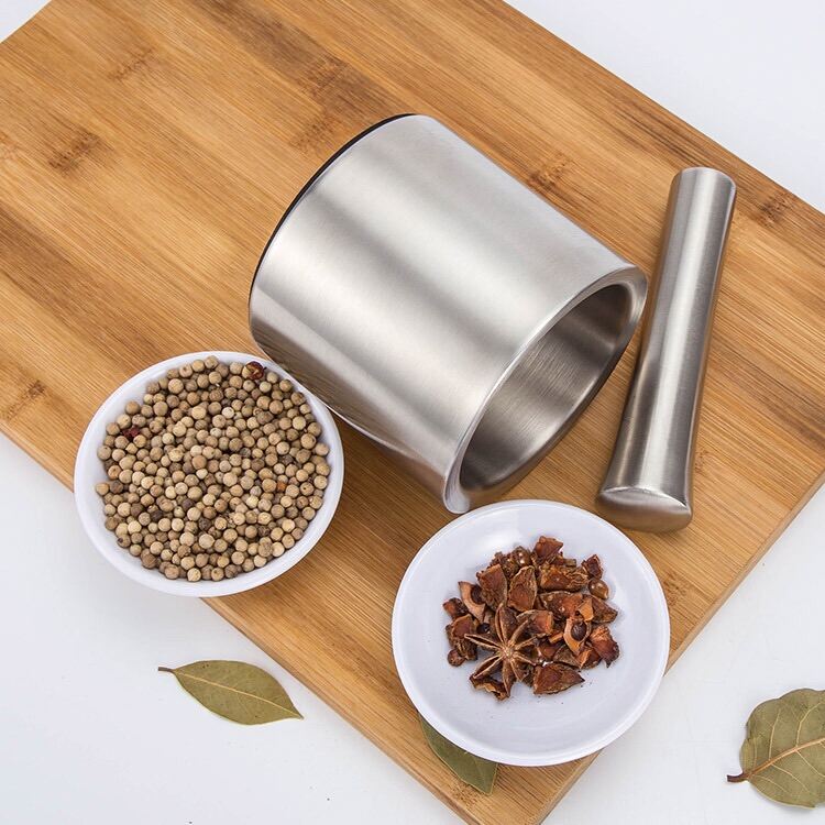 Bộ cối chày 304 thép không gỉ (10x9.5 - 14cm)