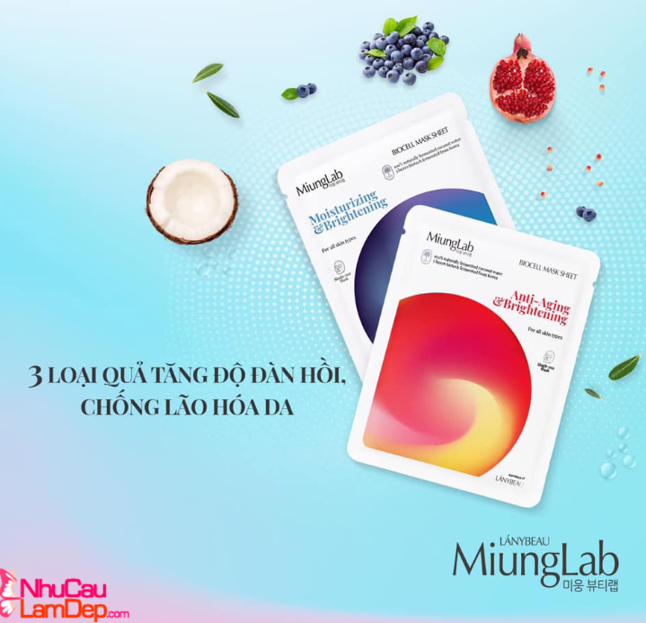 Mặt Nạ MIUNG LAB Tinh Chất Bơ&Lựu Phiên Bản Mới (Combo 2 miếng)