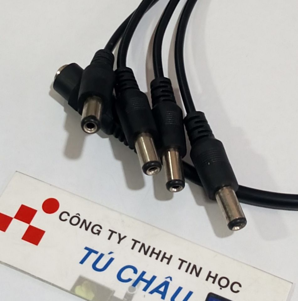 Cáp chia nguồn adapter dc 1 ra 4 đầu cắm 5.5mm x 2.1mm