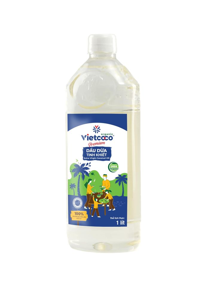 Dầu dừa Vietcoco chai PET 1000ml tinh khiết