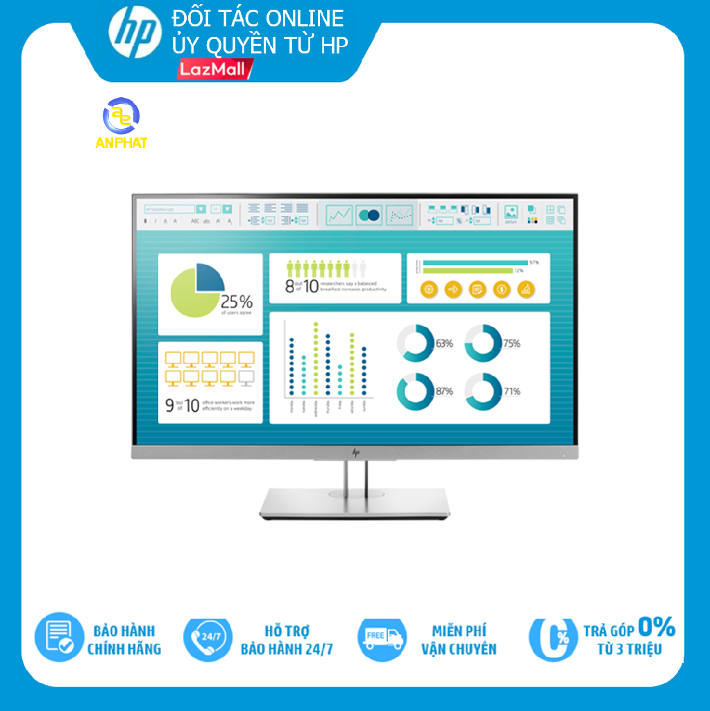 TRẢ GÓP 0% Màn hình HP EliteDisplay E223 1FH45AA 21.5-inch, thiết kế hiện đại, theo tư thế công thái học, giúp người dùng có thể thoải mái trong các tư thế sử dụng