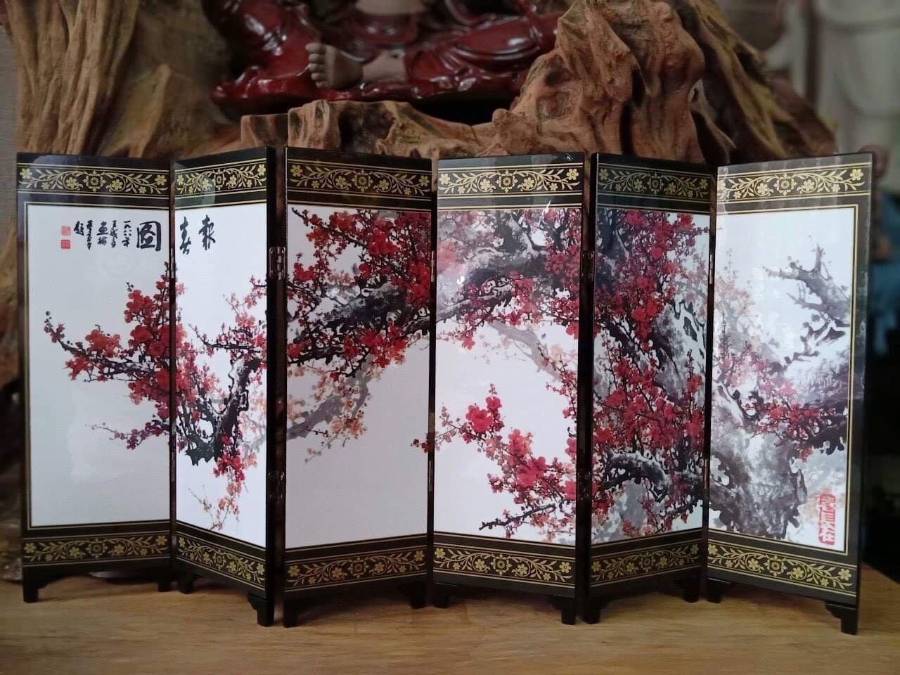 [HCM]BÌNH PHONG MINI KIỂU CỔ BẰNG SƠN MÀI