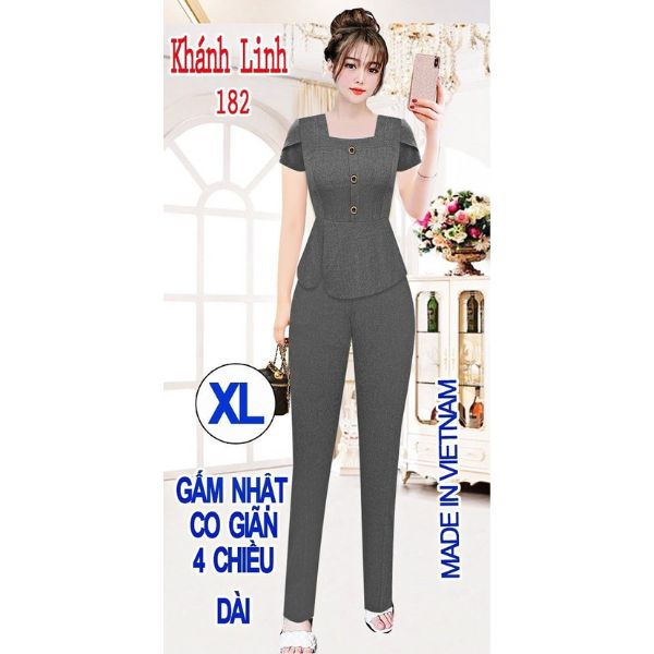 Đồ bộ nữ hàng thiết kế vải Gấm nhật ( M 182) ống đứng