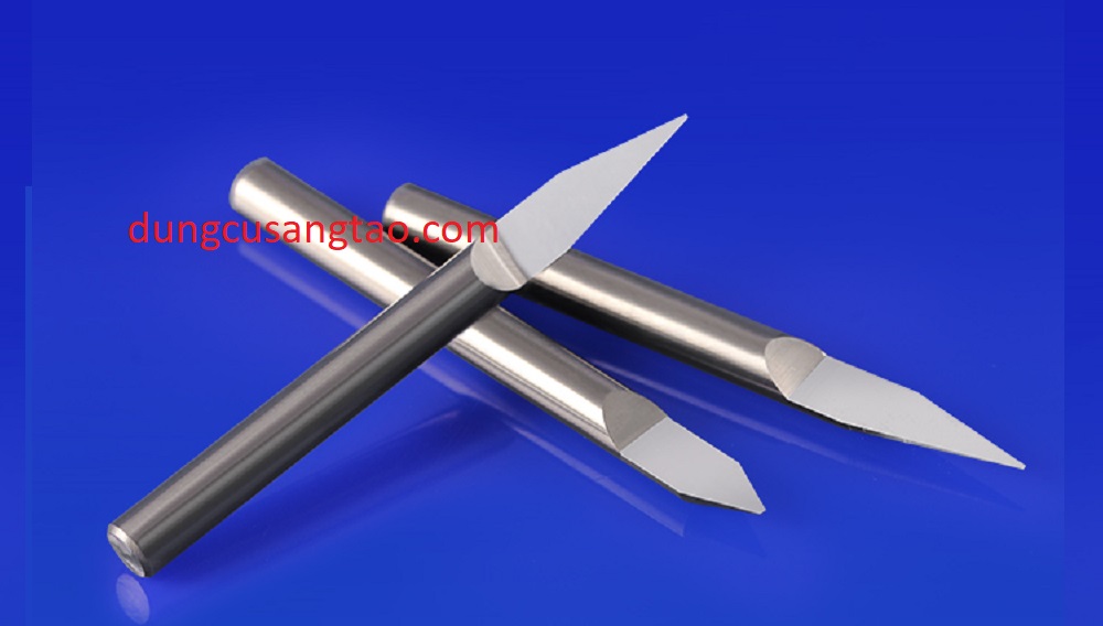 Dao khắc cốt 4mm / Dao V4 khắc kim loại mềm, khắc nhôm đồng, khắc gỗ, khắc mica, PVC