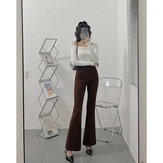 Quần Ống Loe nữ lưng cao tôn dáng ôm body, quần tây nữ cạp cao, quần ống loe vải tuyết mưa, quần LEGGING ống loe phong cách hàn quốc, LEVERMART