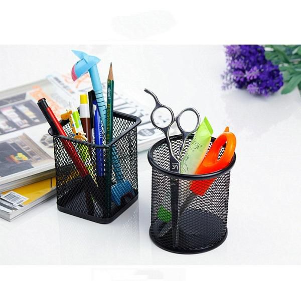 Hộp đựng bút lưới màu kim loại đa năng