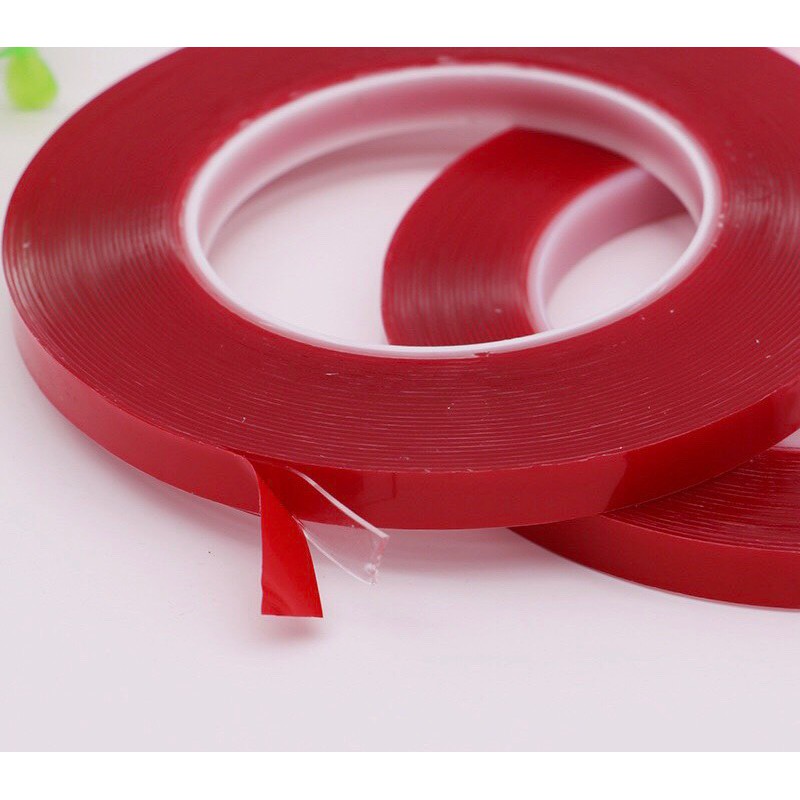 Keo 2 mặt trong suốt siêu dính cuộn 10m bản 1cm
