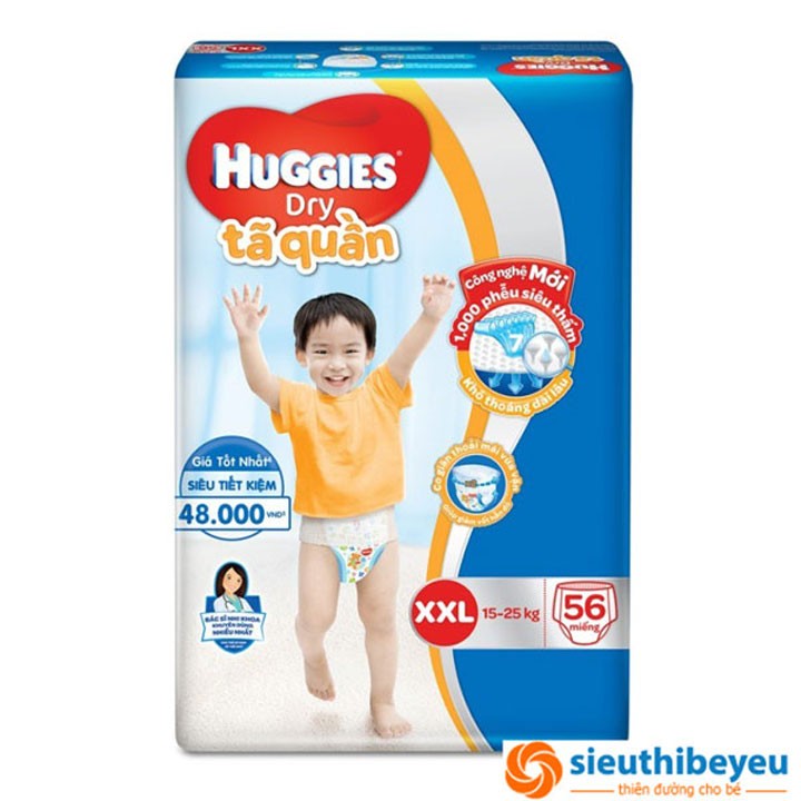 BỈM QUẦN HUGGIES XL62
