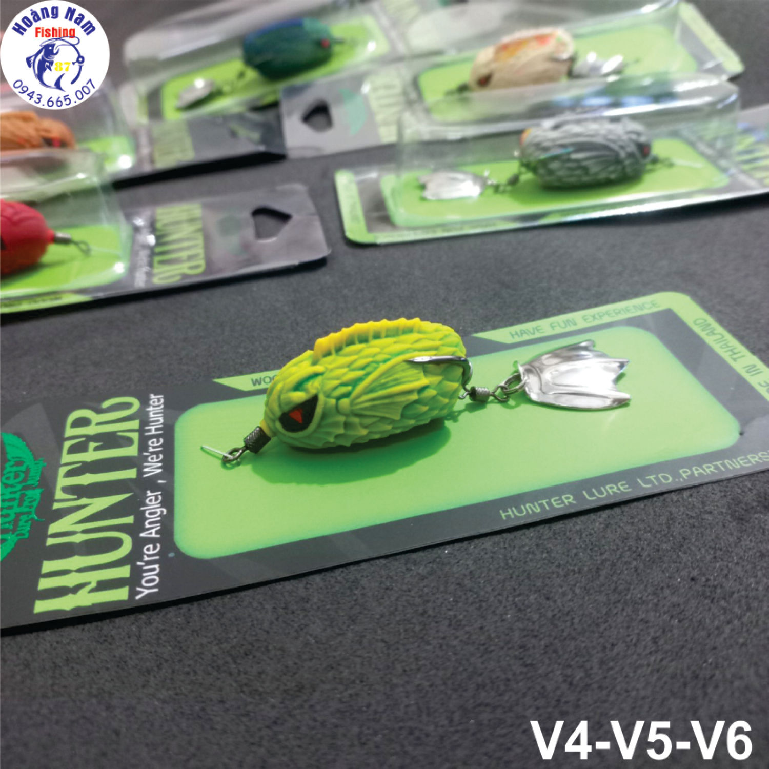 Mồi câu cá Hunter V4, V5, V6. Mồi chuột mồi nhái hơi chuyên dùng câu lure. Hàng chính hãng thá¡ Lan. Đồ Câu Hoàng Nam