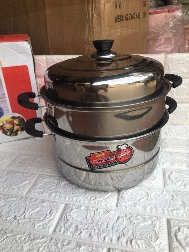 [ĐƠN 49K FREESHIP 15K]Nồi hấp 3 tầng bằng inox đa năng