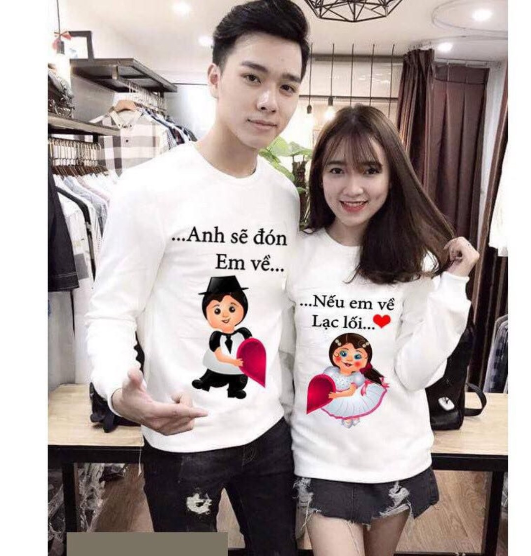 [sĩ] áo đôi  -cặp thu đông Sweater chất đẹp giá đăng 1 áo