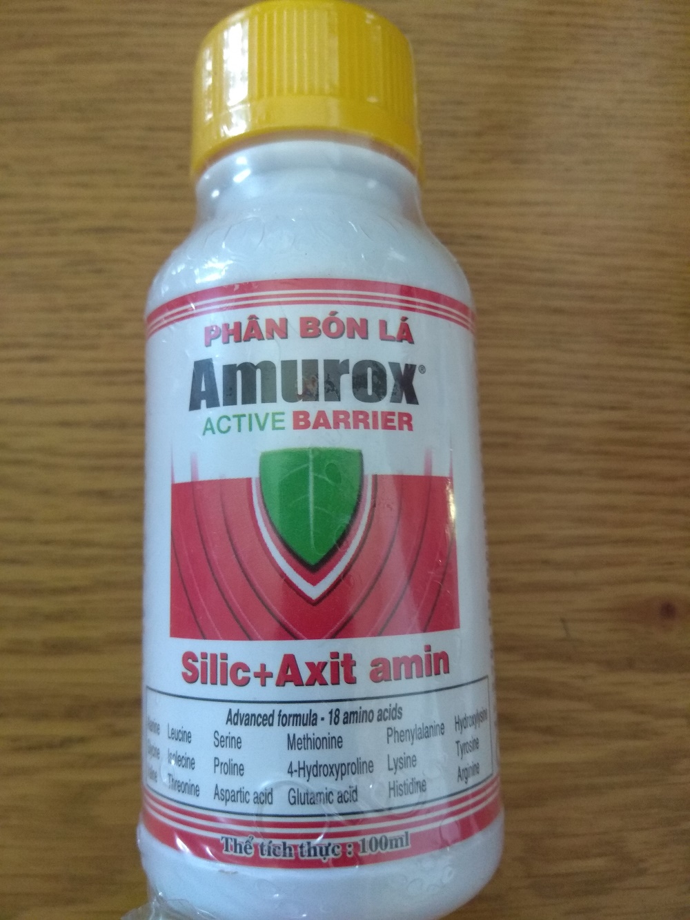 Phân bón lá amurox bổ sung silic và 18 axit amin - chai 100 ml