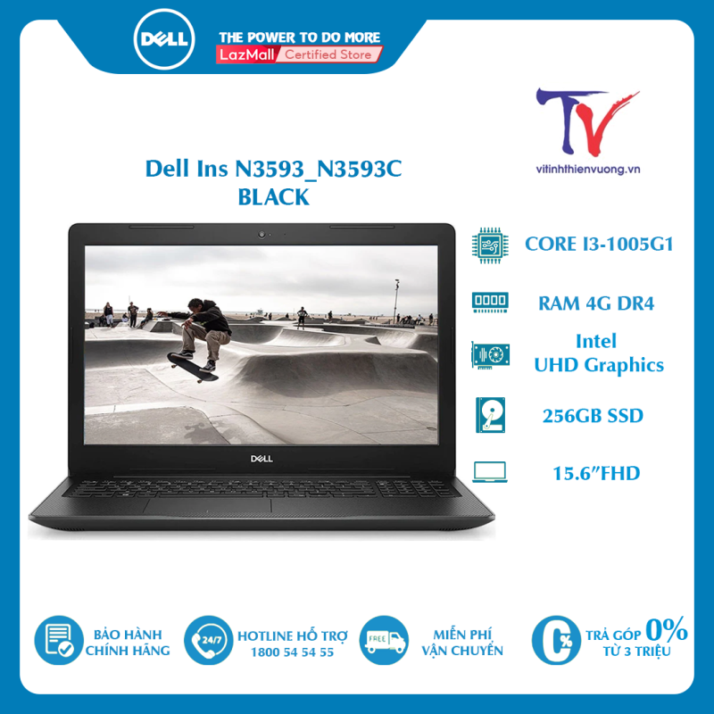 Bảng giá Laptop Dell Inspiron 15 3593-N3593C (15.6 FHD/i3-1005G1/4GB/256GB SSD/Intel UHD/Win10/2kg) Phong Vũ