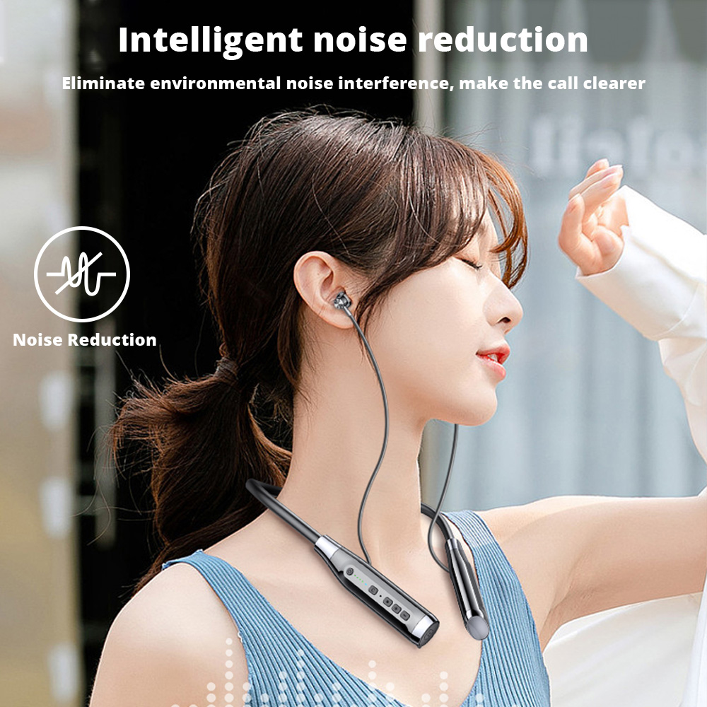 100 giờ chơi nhạc Tai nghe Bluetooth đeo cổ IPX5 Thể thao chống nước Tai nghe không dây Bluetooth 5.0 Tai nghe không dây Tai nghe không dây Hiệu ứng âm trầm Âm thanh vòm 9D Tai nghe âm thanh nổi có Mic