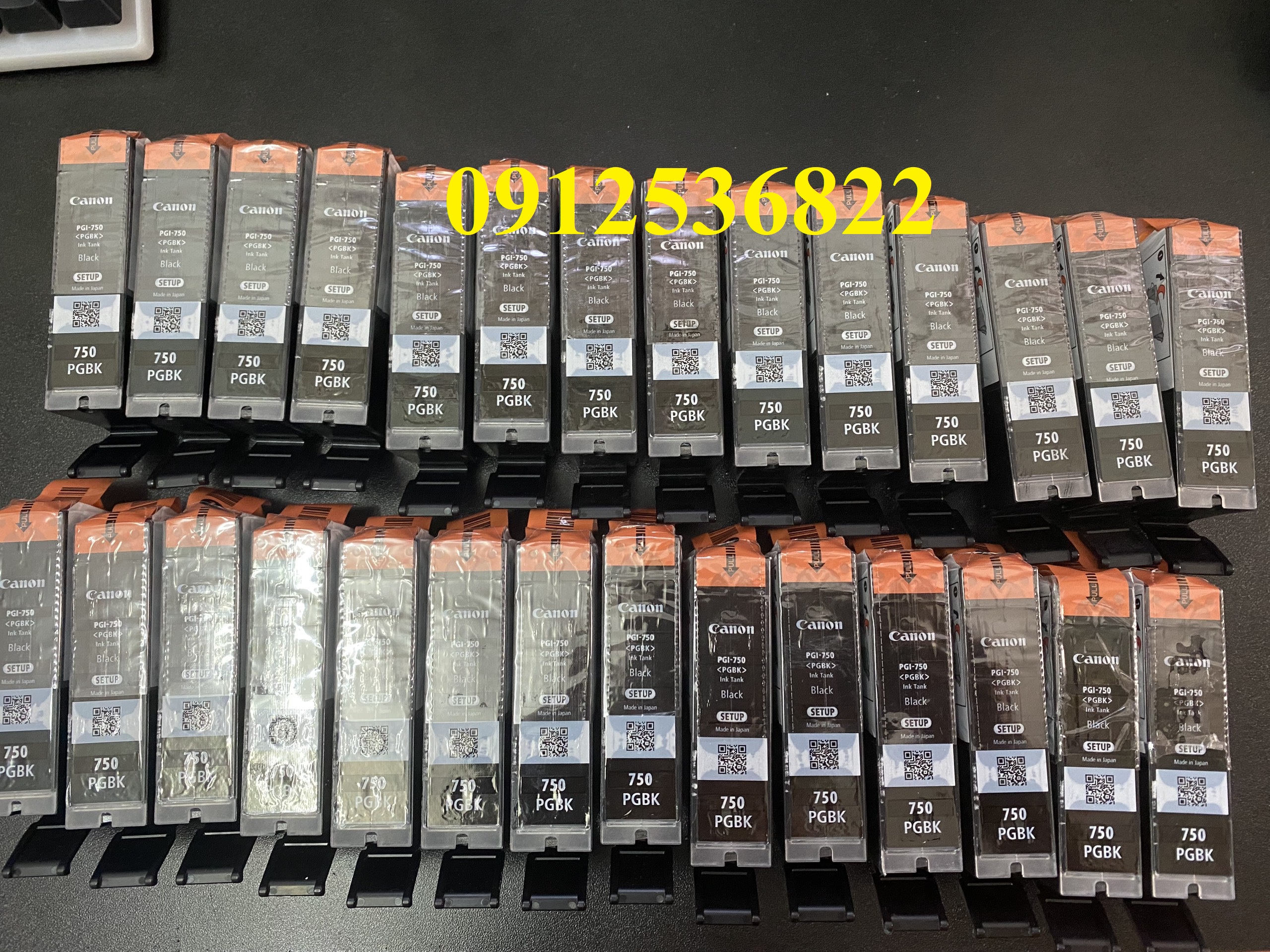 Mực in PGI-750 PGBK màu đen bóc máy canon ix6770
