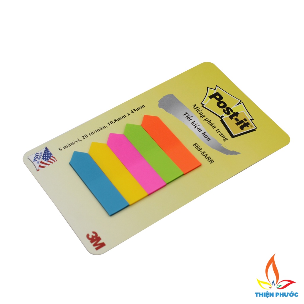 Note Paper 5 Colors Plastic Post It 3m Sukado Note3M
